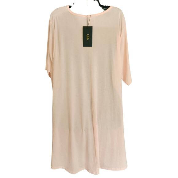 Lucky & Blessed Oversized Tunic Midi Dress NWT Lagenlook Peachy Pink‎ Western - Picture 2 of 4